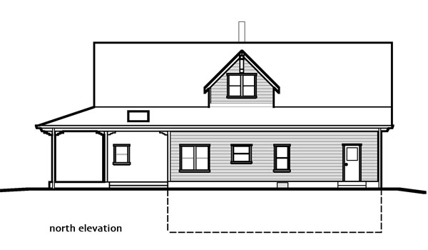 almond court north elevation