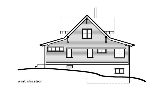 almond court west elevation